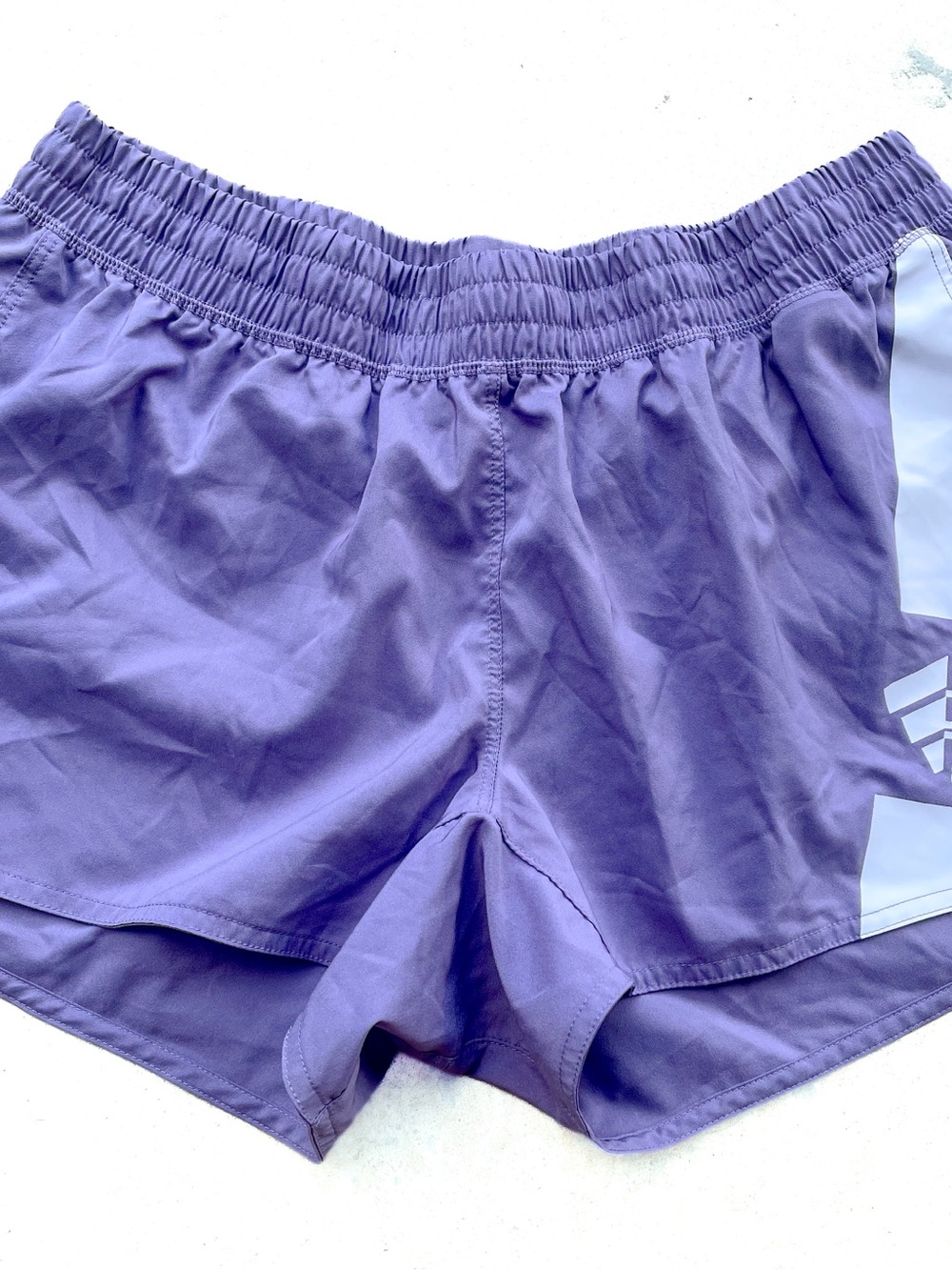 Adidas Large Purple Running Shorts Reflective Logo Athletic Workout